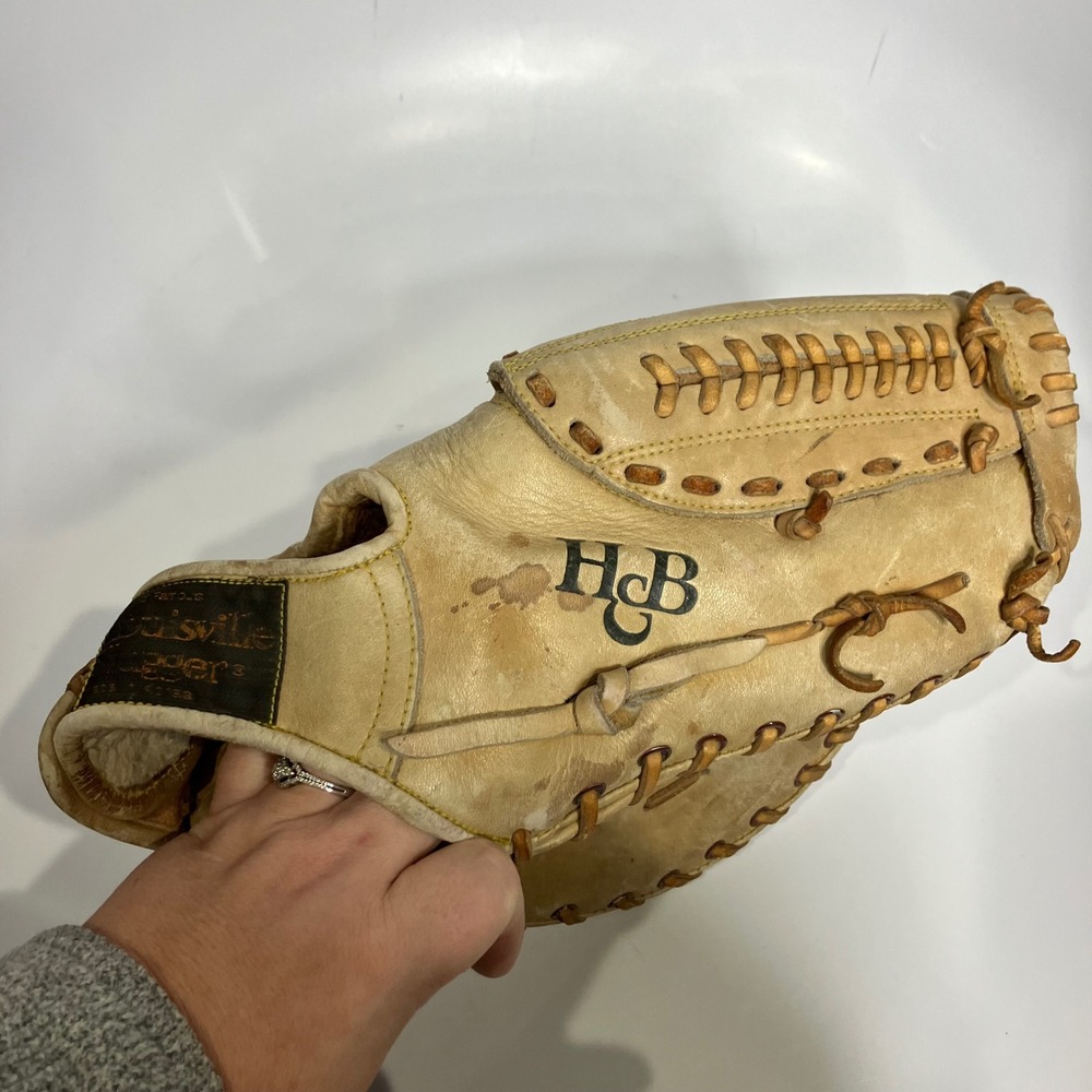 Vintage Louisville Slugger the big‎ hook baseball glove mitt style catcher